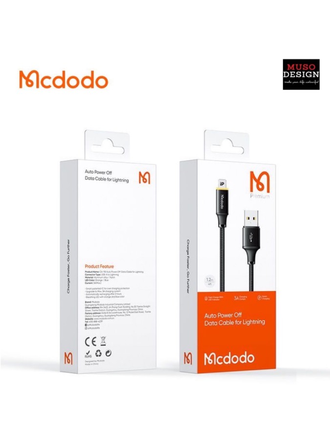 Macdodo 3A usb to lightning Cable