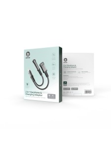 Green Lion 2 in 1 Earphone & Charging Adapter Lightning