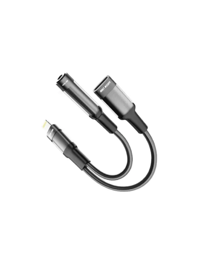 Green Lion 2 in 1 Earphone & Charging Adapter Lightning
