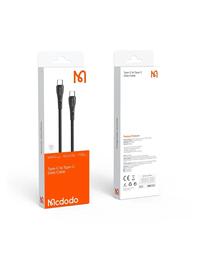 Mcdodo 60W Type-C to Type C Fast Charging Data Cable
