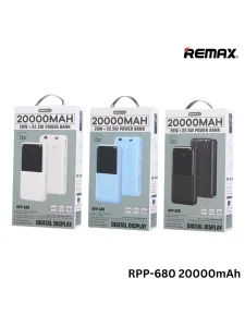 Remax 20000mAh Power Bank With 2 Fast Charging Cable